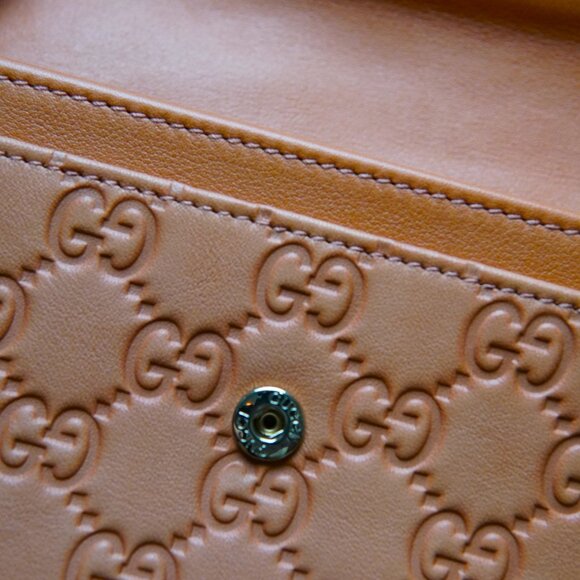 GUCCI Ssima Horse Bit Heart GG Logo Leather Long Bifold Wallet - Picture 11 of 13
